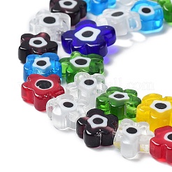 Millefiori a mano fili di perline di vetro&nbsp;LAMP-J035-10mm-57