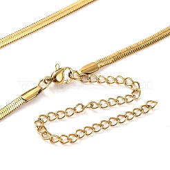 Colliers avec pendentif mauvais œil en acier inoxydable 304 et chaîne serpent en strass&nbsp;NJEW-K273-02G