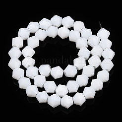 Opaque couleur unie imitation jade perles de verre brins&nbsp;EGLA-A039-P6mm-D15