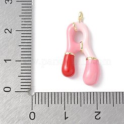 Messing Emaille-Anhänger&nbsp;KK-E093-03G-A-01