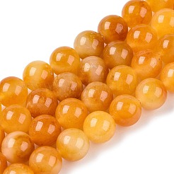 Chapelets de perles en jade blanc naturel teinté&nbsp;G-T138-10mm-210-27