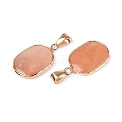Natürliche rosa Aventurin Anhänger&nbsp;G-N349-04G-G