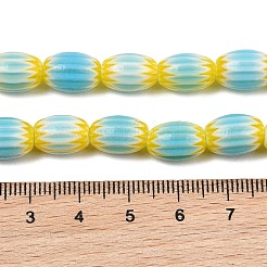 Handgefertigte ovale Millefiori-Glasperlenstränge&nbsp;LK-Z001-01B-04