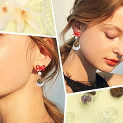 5 Satz Glaskugel-Anhänger im 5er-Stil&nbsp;GLAA-CA0001-45