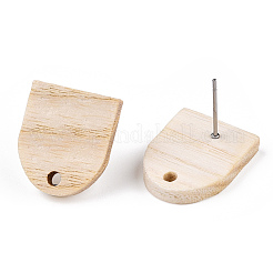 Boucles d'oreilles en bois de frêne&nbsp;EJEW-N017-011K