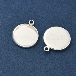 Impostazioni piatto cabochon ciondolo in ottone rotondi&nbsp;X-KK-K414-14E-S