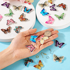 Kit de fabrication de boucles d'oreilles papillon bricolage&nbsp;DIY-TA0006-02