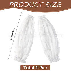 1 paire de manchettes en polyester pour femmes&nbsp;AJEW-CY0001-07A