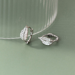 Boucles d'oreilles en laiton avec zircone cubique transparente&nbsp;FS-WG8C147-02