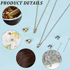 2 collier urne funéraire en forme de cœur en acier inoxydable 304&nbsp;NJEW-CN0001-28B