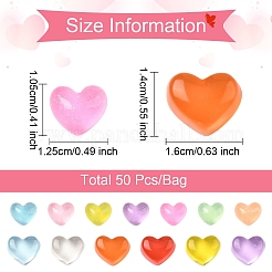 50pcs 2 Arten transparente Harzcabochons&nbsp;CRES-YW0002-38