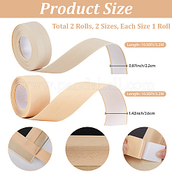 2 rotolo di 2 stili di bordatura impermeabile in plastica PVC&nbsp;AJEW-CP0011-94