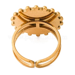 Anelli rotondi in pietra mista naturale&nbsp;RJEW-Q822-16G