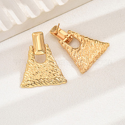 Pendientes de acero inoxidable 201 con forma de trapezoide texturizado y elegantes&nbsp;KV0782