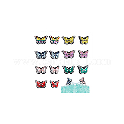 14 Stück 7 Farben Schmetterlings-Silikonperlen&nbsp;SIL-NB0001-41