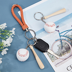 Porte-clés en similicuir&nbsp;KEYC-WH0017-17