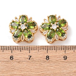 Perline zirconi micro pave  in ottone&nbsp;KK-A284-19G-02