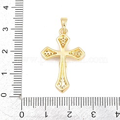 Pendentifs avec zircon cubiques à micro-pavés en laiton&nbsp;KK-F938-24D-G