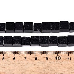 Synthetische blauen goldstone Perlen Stränge&nbsp;G-T139-8x8-18B