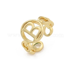 Anillos abiertos de latón para mujer&nbsp;RJEW-K289-01G-B
