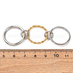 Bagues empilables en acier inoxydable 304 pour femmes&nbsp;RJEW-K304-01GP