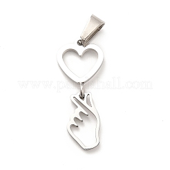 Pendentifs en acier inoxydable 304 anti-ternissement&nbsp;STAS-K243-16P