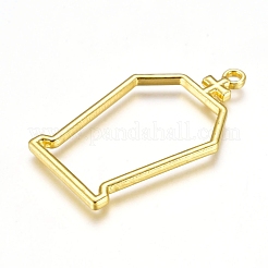 Colgantes de bisel de espalda abierta de aleación de zinc&nbsp;PALLOY-D199-20G
