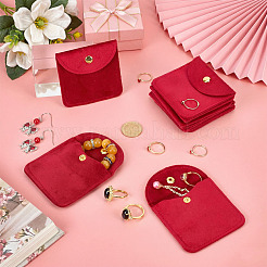 12 pochette de rangement en velours avec bouton-pression pour boucles d'oreilles&nbsp;ABAG-UN0001-17B
