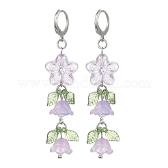Ohrhänger „Blume des Lebens“ aus Glas und Acryl&nbsp;EJEW-JE05558