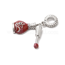Messing mikro pflastern klare kubik zirkonia europäische baumeln charme&nbsp;KK-A278-08P-02