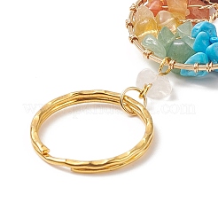 Porte-clés quartz rose naturel&nbsp;KEYC-JKC00435-01
