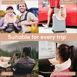 Samt mit Polyester-Reisekissenbezug&nbsp;AJEW-WH20006-66D