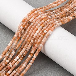 Natürliche Pfirsichmondstein Perlen Stränge&nbsp;G-RM250104-A3