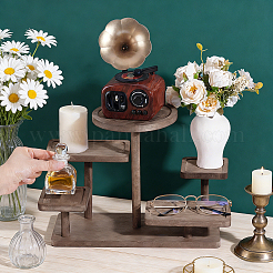 Soportes elevadores de exhibición de plantas de madera de mesa de 5 nivel&nbsp;ODIS-WH0038-325A