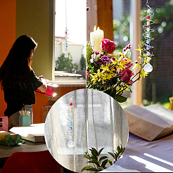 Runde Sonnenfänger aus Glas zum Aufhängen&nbsp;HJEW-WH20012-01