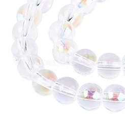 Transparentes perles de verre de galvanoplastie brins&nbsp;LS-EGLA-Q132-6MM-01A-11