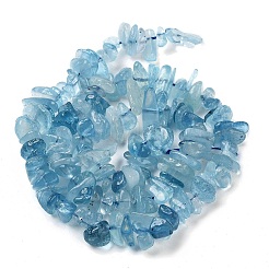 Natürliche Aquamarin Chip-Perlen Stränge&nbsp;G-E271-96