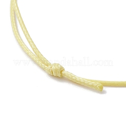5 Stück 5 Farben Hellgold Messing Herz geflochtene Perlenarmbänder Set&nbsp;BJEW-JB09737-01S