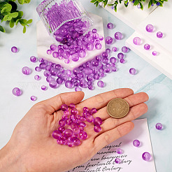 300 Stück mattierte transparente Glasperlen&nbsp;GLAA-TA0002-78A