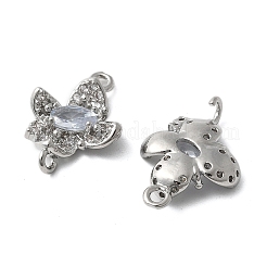 Dijes de conector de circonio cúbico micro pavé de latón&nbsp;KK-Z103-10P-02