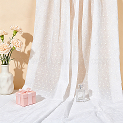 Baumwollstoff mit Blumenstickerei&nbsp;DIY-WH0786-54A