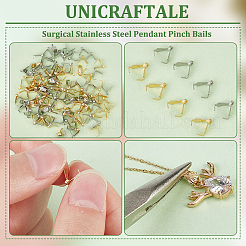 120 pz. 2 colori 316 acciaio inossidabile chirurgico ciondolo pizzicabile&nbsp;STAS-UN0056-69