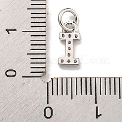 Lettre initiale en laiton avec breloques en zircone cubique&nbsp;KK-Q814-26I-P