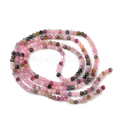 Natürliche rosa Turmalin Perlen Stränge&nbsp;G-F596-06-2mm