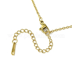 Collane a catena con ciondolo a forma di cuore in acciaio inossidabile smaltato 304&nbsp;NJEW-JN05163