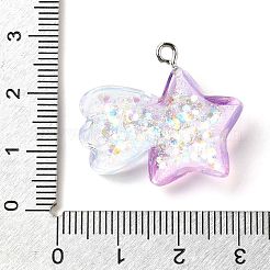 Pendentifs en résine transparente&nbsp;RESI-H036-01B