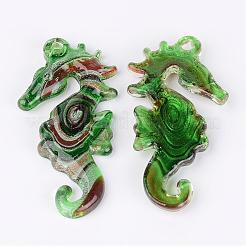 Handgefertigte Silberfolie lampwork großen Anhänger&nbsp;FOIL-S119-B