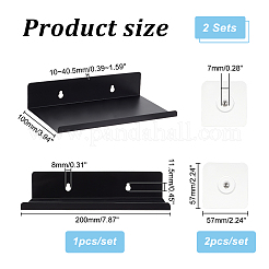 Estante de almacenamiento montado en la pared de acero al carbono&nbsp;AJEW-WH0505-13