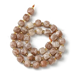 Natürliche sunstone Perlen Stränge&nbsp;G-Q010-A01-01