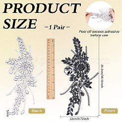 Fiori in resina con strass decorativi per accessori di abbigliamento&nbsp;PATC-WH0021-064B